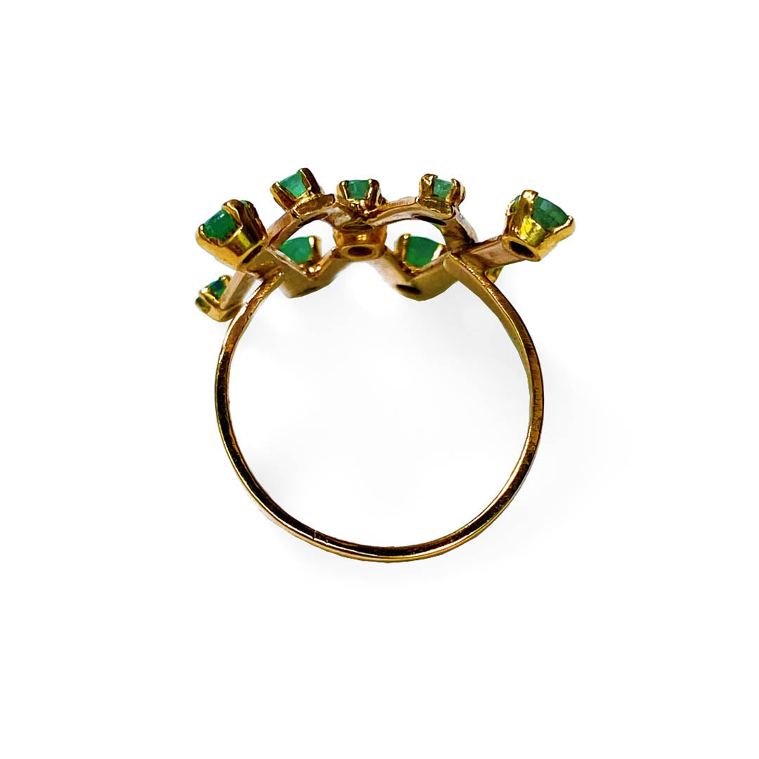 Extraordinary Emerald Modernist Ring