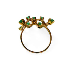 Extraordinary Emerald Modernist Ring