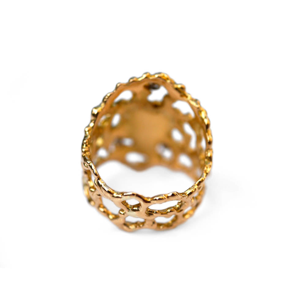 1977 Opal & Diamond Vintage Cocktail Ring