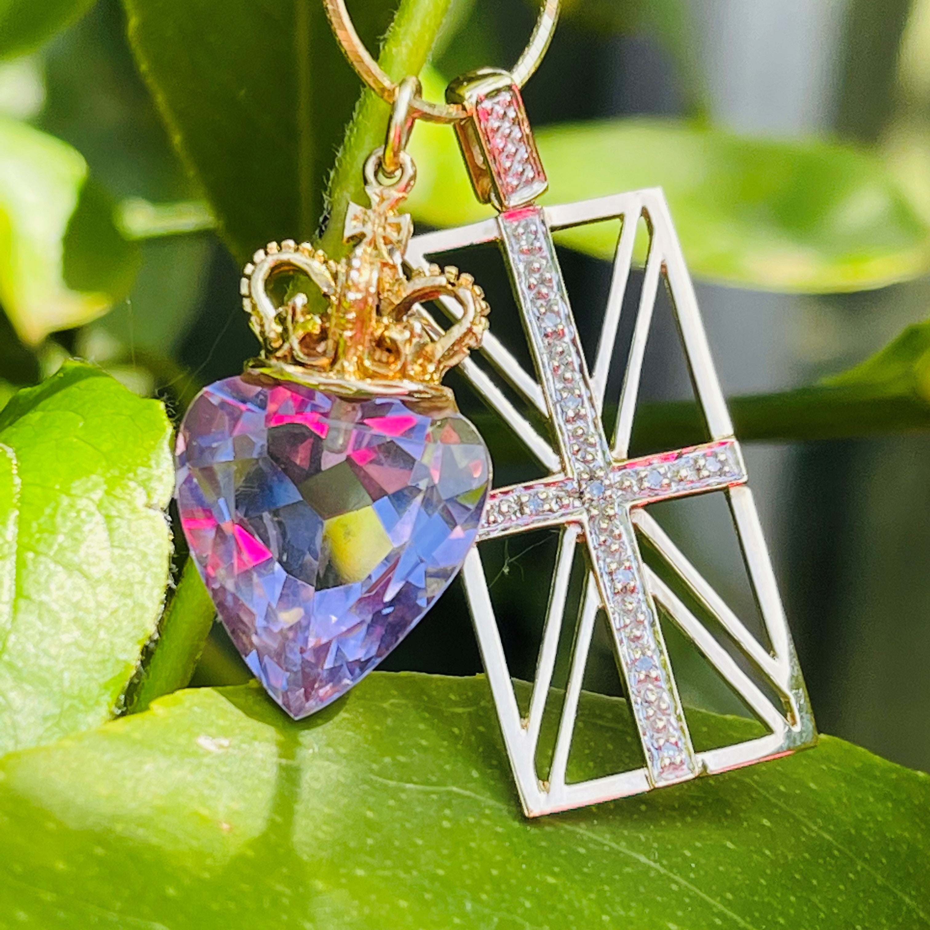 Diamond & Gold Union Jack Necklace