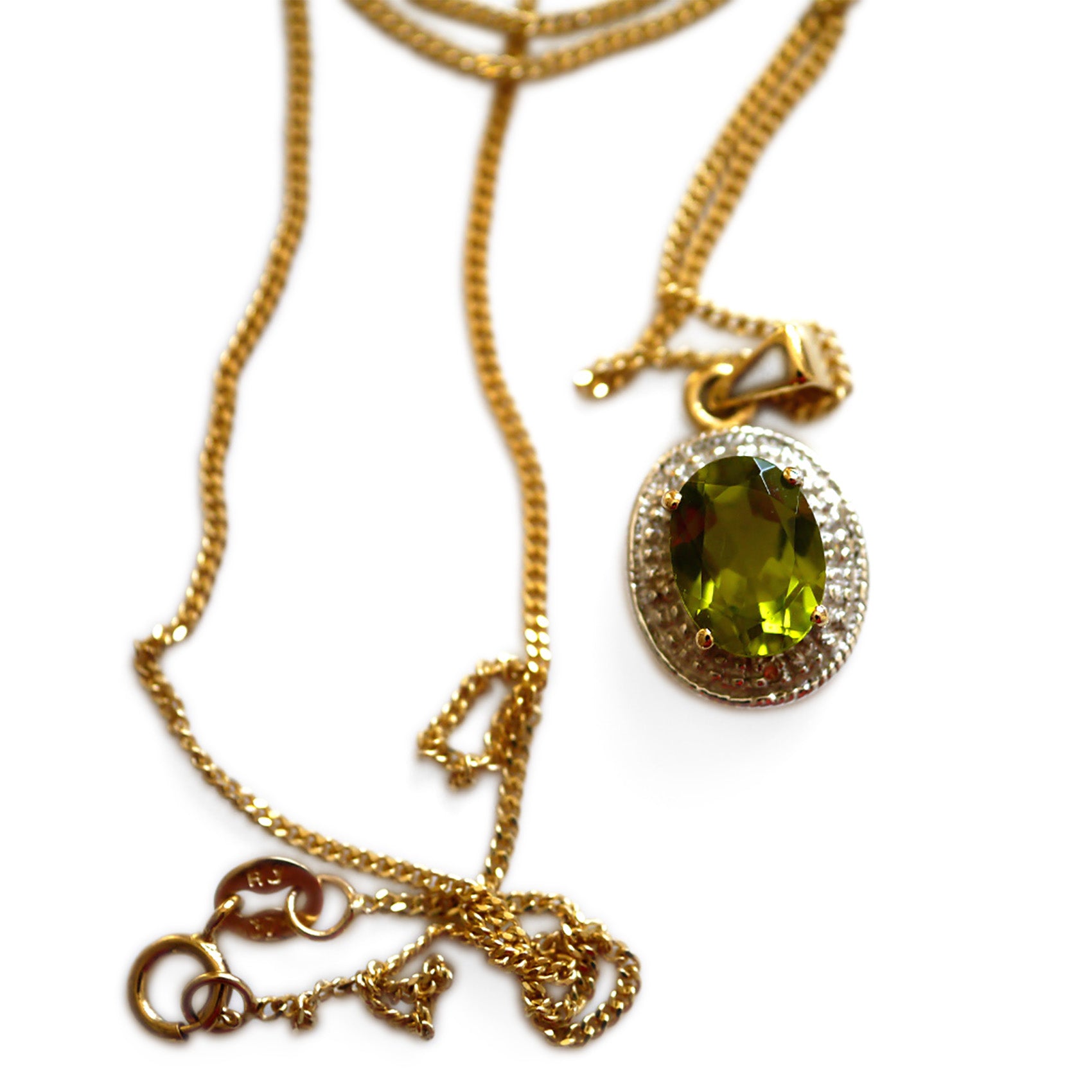Pleasing Peridot & Diamond Necklace