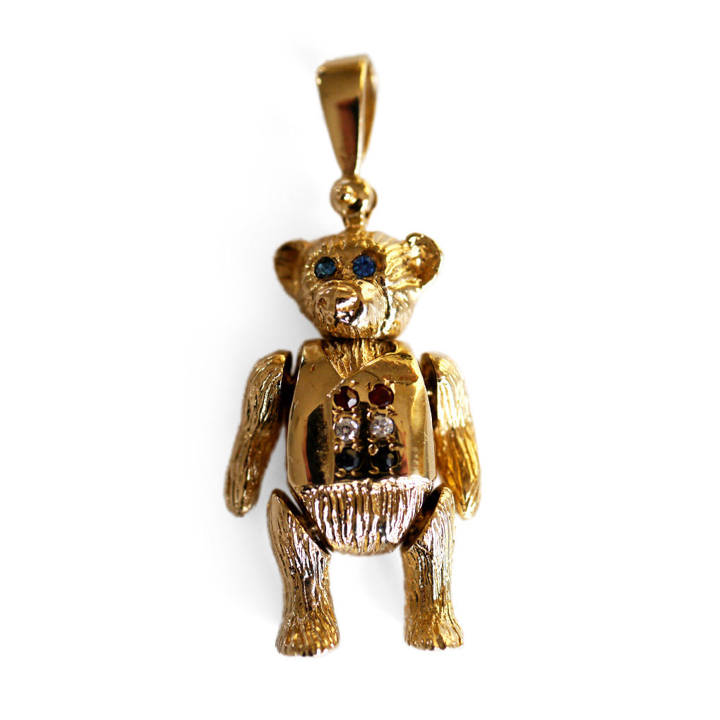 Vintage Jewellery Artfully Articulated 1990s Bear Pendant