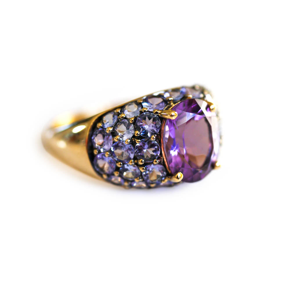 Amethyst & Tanzanite Bombé Ring 2007