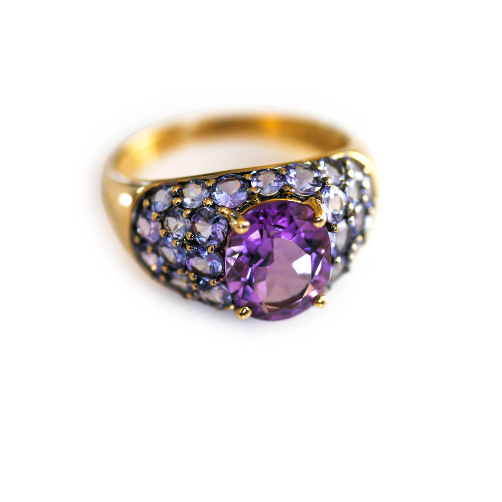 Amethyst & Tanzanite Bombé Ring 2007