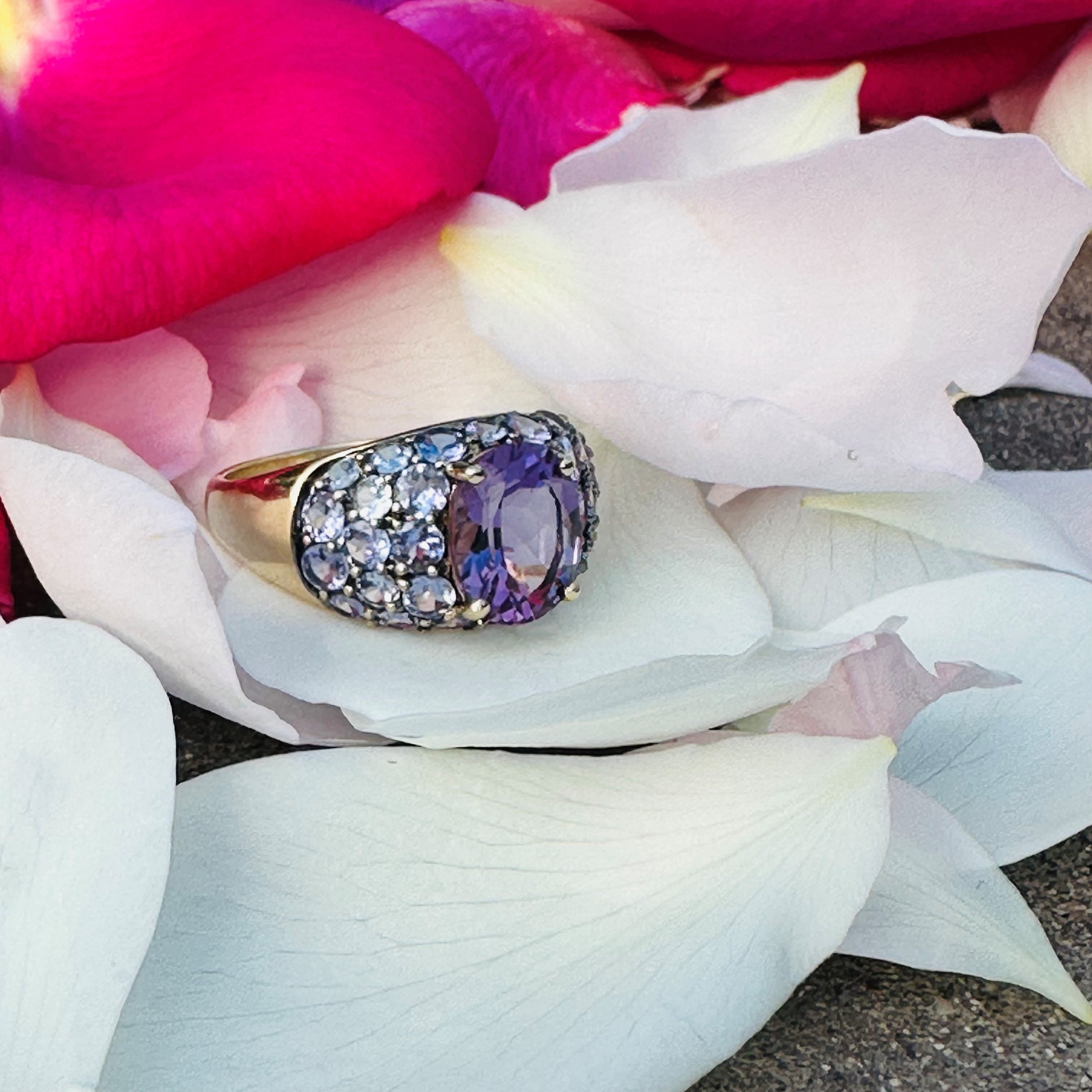 Amethyst & Tanzanite Bombé Ring 2007
