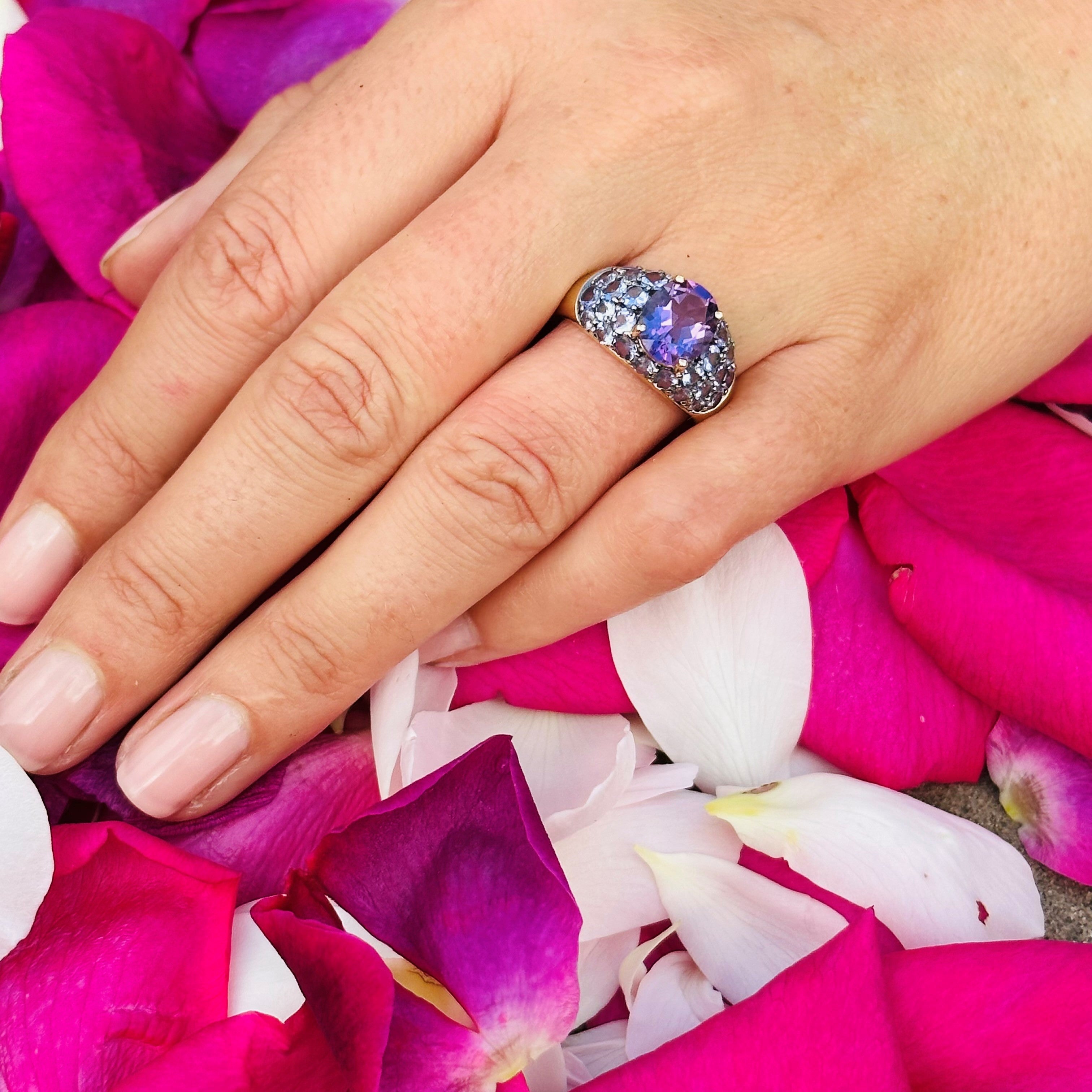 Amethyst & Tanzanite Bombé Ring 2007