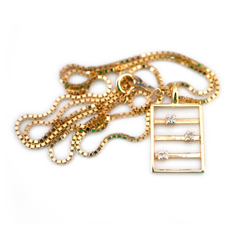 Articulated Dazzling Diamond Abacus Necklace 1967 photographed on a white background