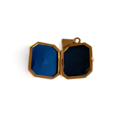 Vintage Blue Topaz Locket Pendant