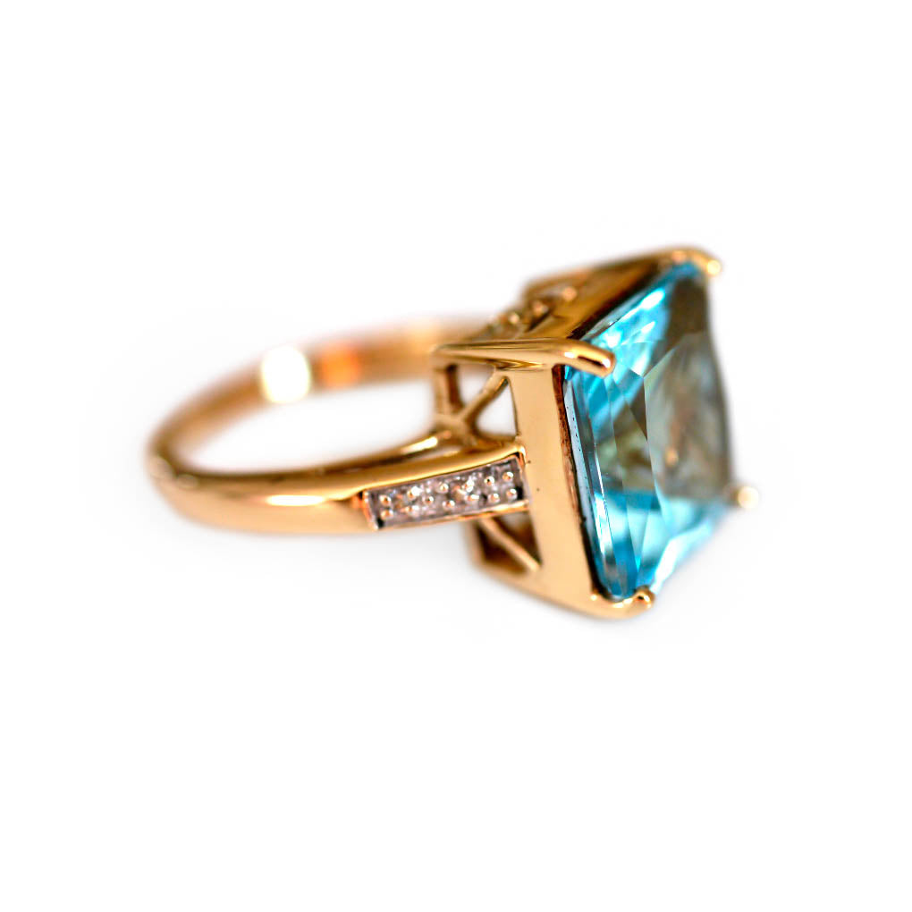 Blue Topaz & Diamond Ring 2007