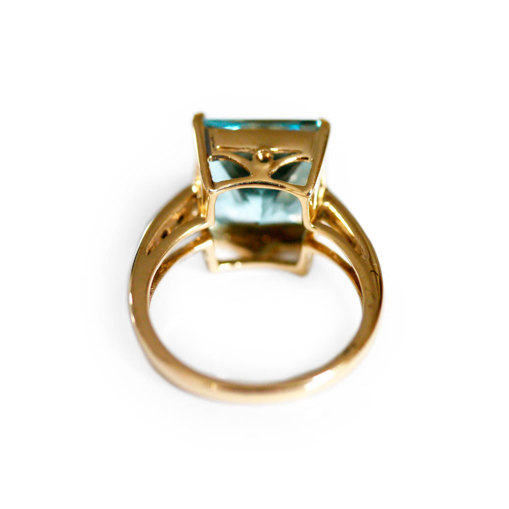Blue Topaz & Diamond Ring 2007