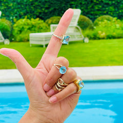Blue Topaz & Diamond Ring 2007