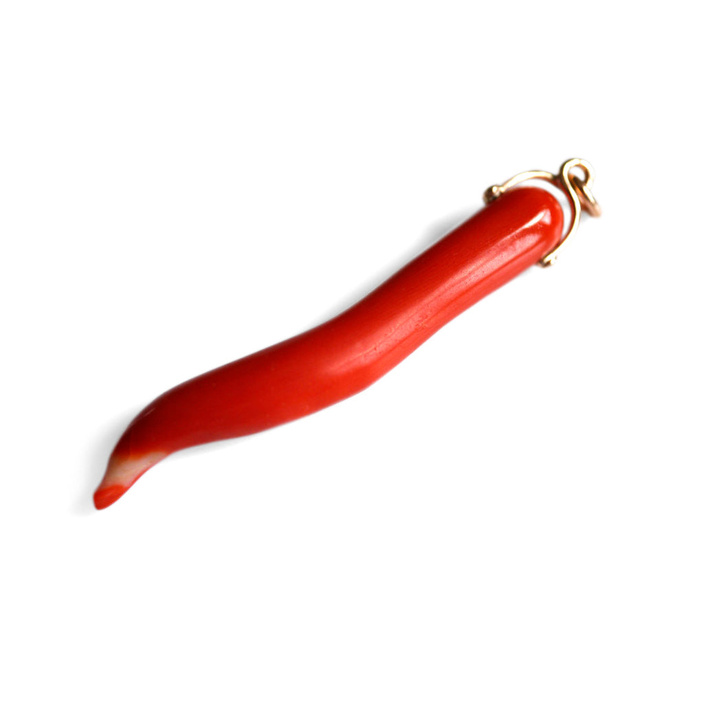 Chilli Pepper Coral Pendant 1970s