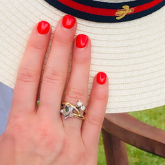 Dazzling Diamond Duo Dress Ring