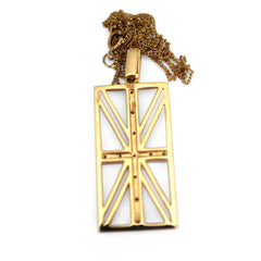 Diamond & Gold Union Jack Necklace