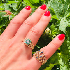 Emerald & Diamond Dress Ring 1970s