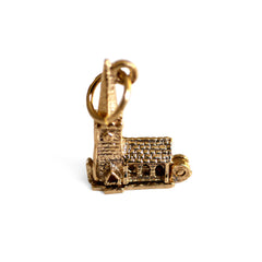 Vintage Gold Church Pendant Vintage Gold Church Charm