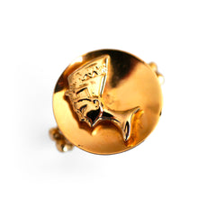 Vintage Gold Queen Nefertiti Dress Ring