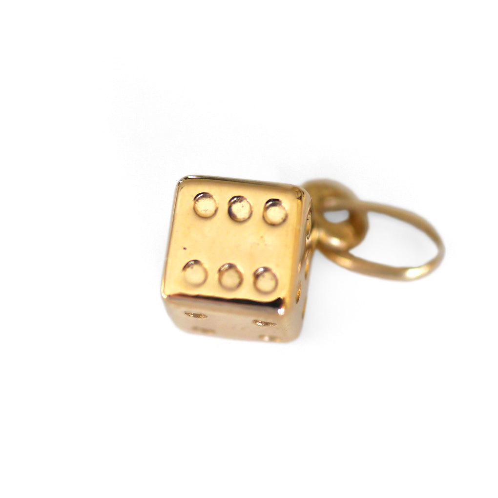 Gold Vintage Dice Pendant