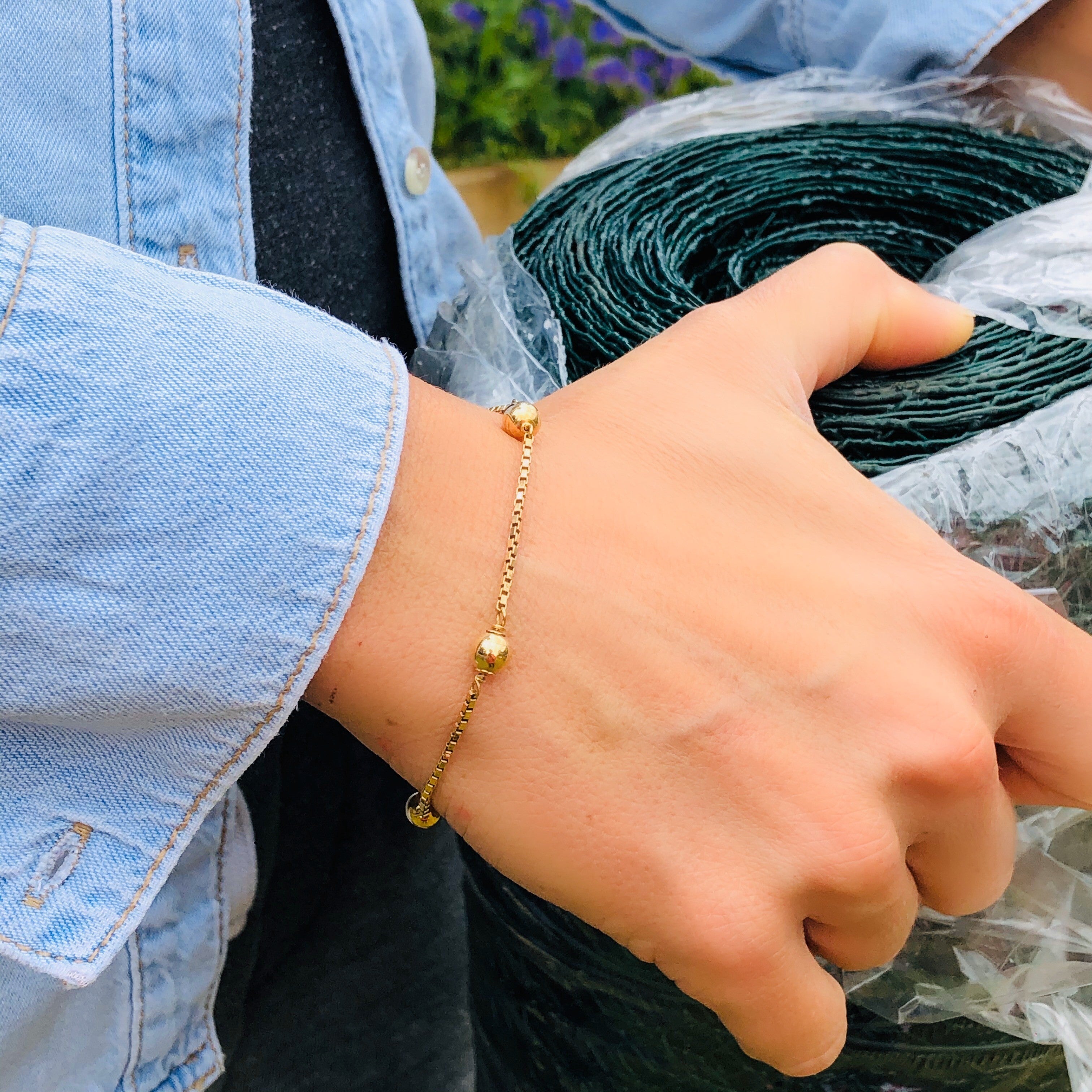 Gold Glorious Gold: Golden Balls Bracelet