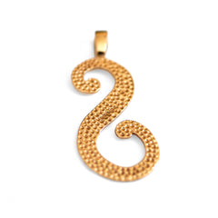 Gold Vintage Initial S Pendant