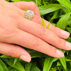 Kunzite & Peridot Cocktail Ring