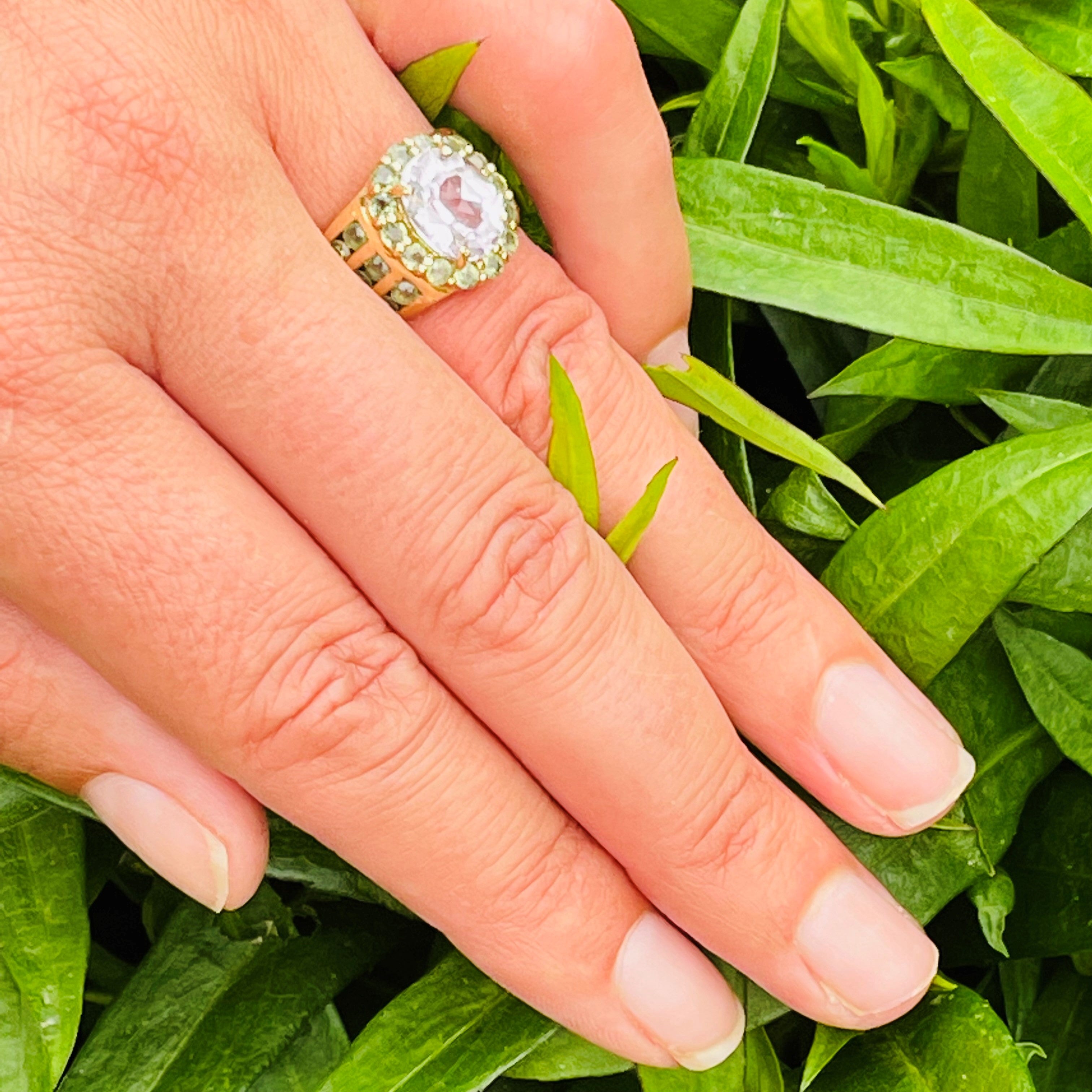 Kunzite & Peridot Cocktail Ring