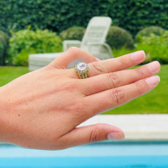Kunzite & Peridot Cocktail Ring