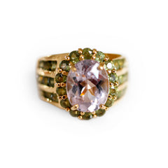 Kunzite & Peridot Cocktail Ring
