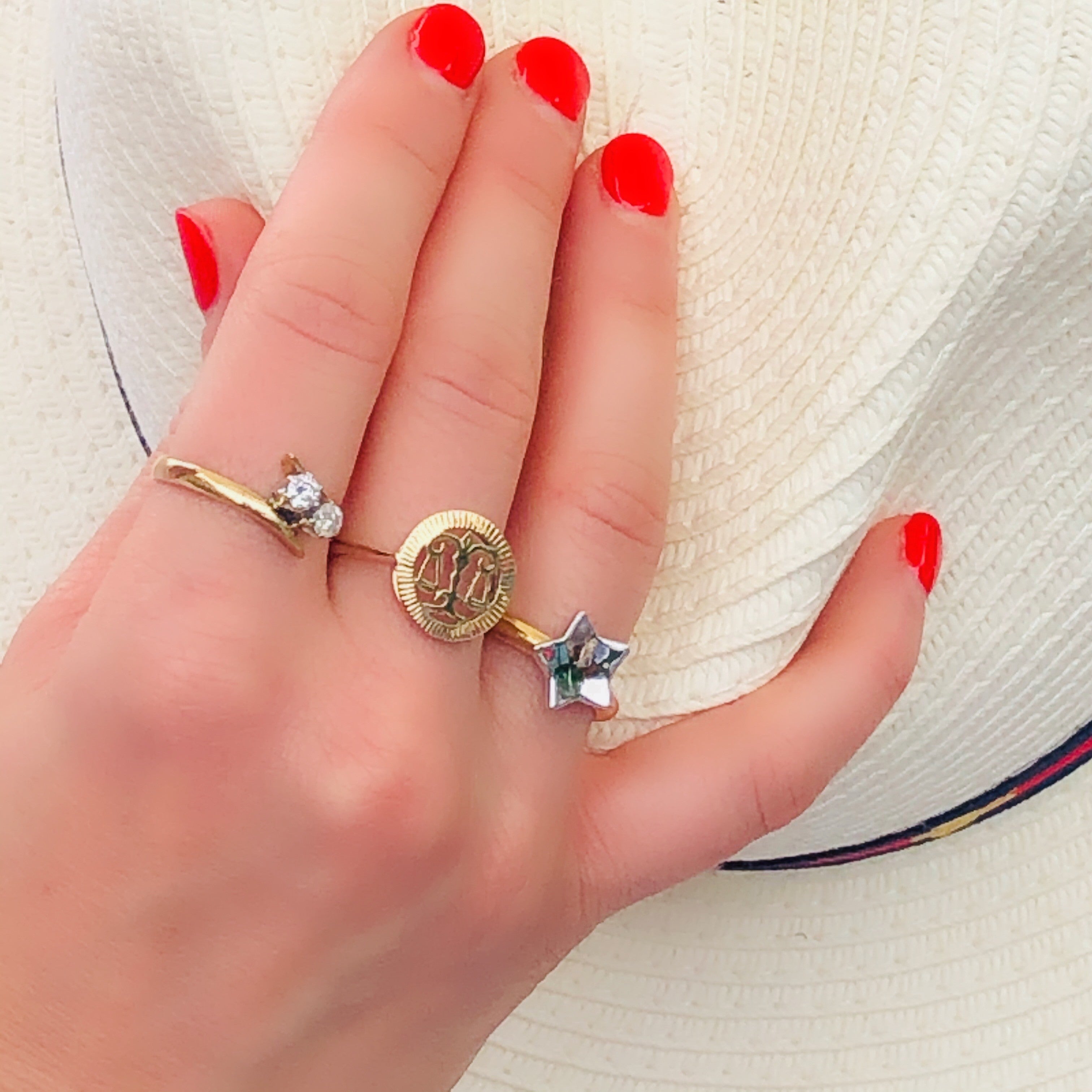Gold Glorious Gold: Libra Dress Ring 1970s