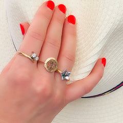 Gold Glorious Gold: Libra Dress Ring 1970s