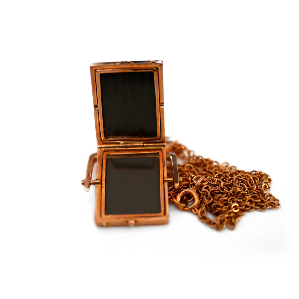 Open Vintage Lucky Locket Spinner Pendant