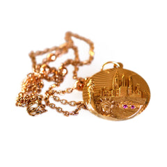 Vintage Gold NYC Skyline Necklace