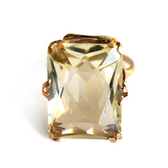 Lemon Quartz (Oro Verde) Cocktail Ring