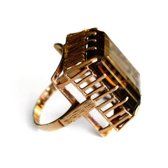 Smoky Quartz Oversized Cocktail Ring