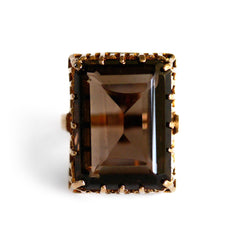 Smoky Quartz Oversized Cocktail Ring