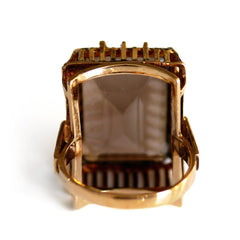 Smoky Quartz Oversized Cocktail Ring