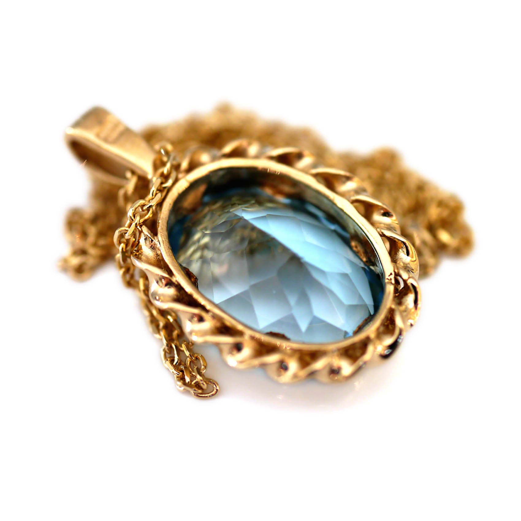 Blue Topaz Pendant Necklace
