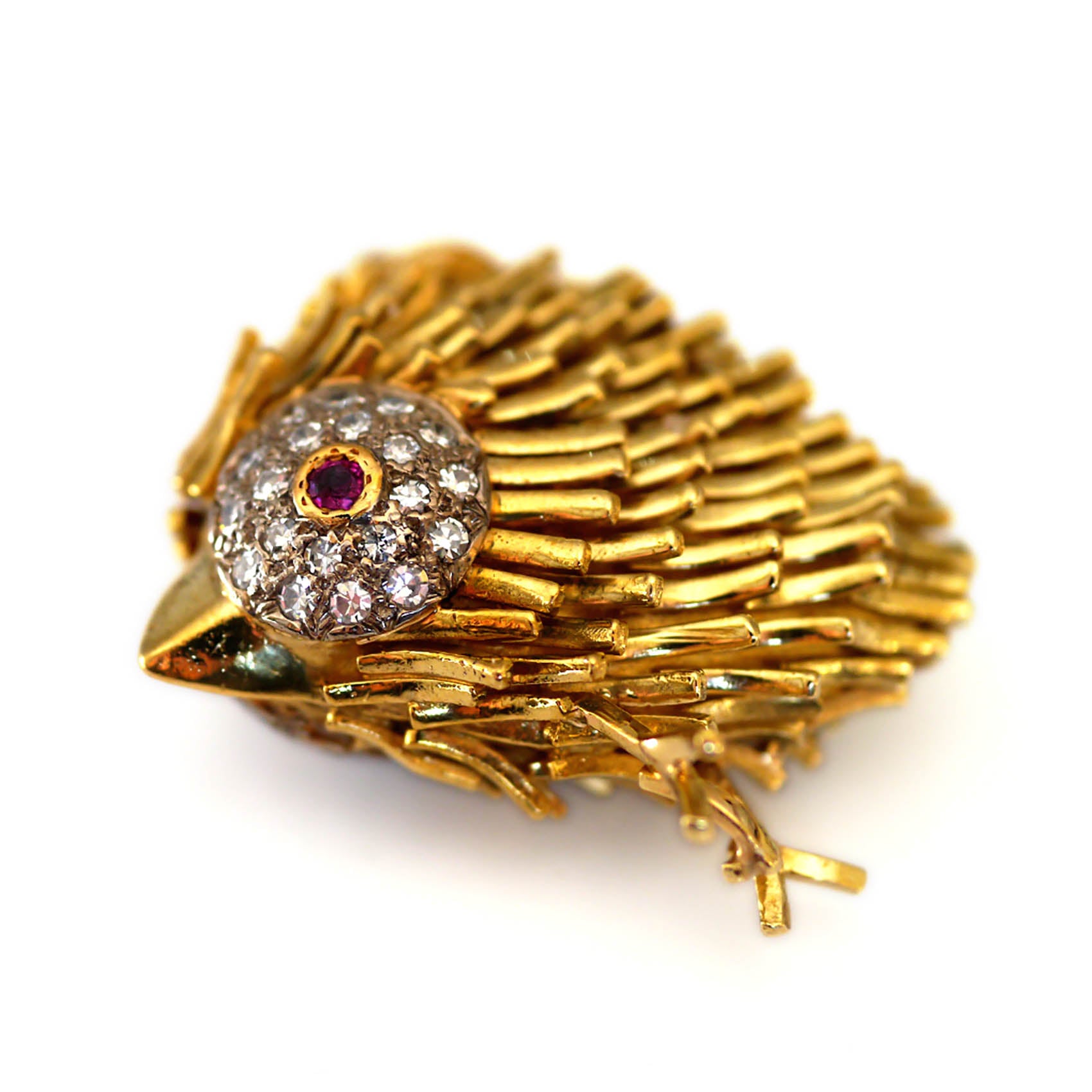 Dazzling Diamond & Ruby Eyed Chick Pendant