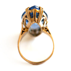 Blue Topaz 1960s Cocktail Ring