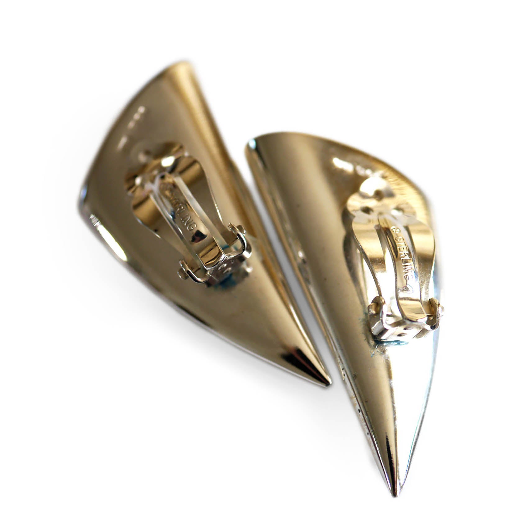 Silver Vintage Tusk Earrings