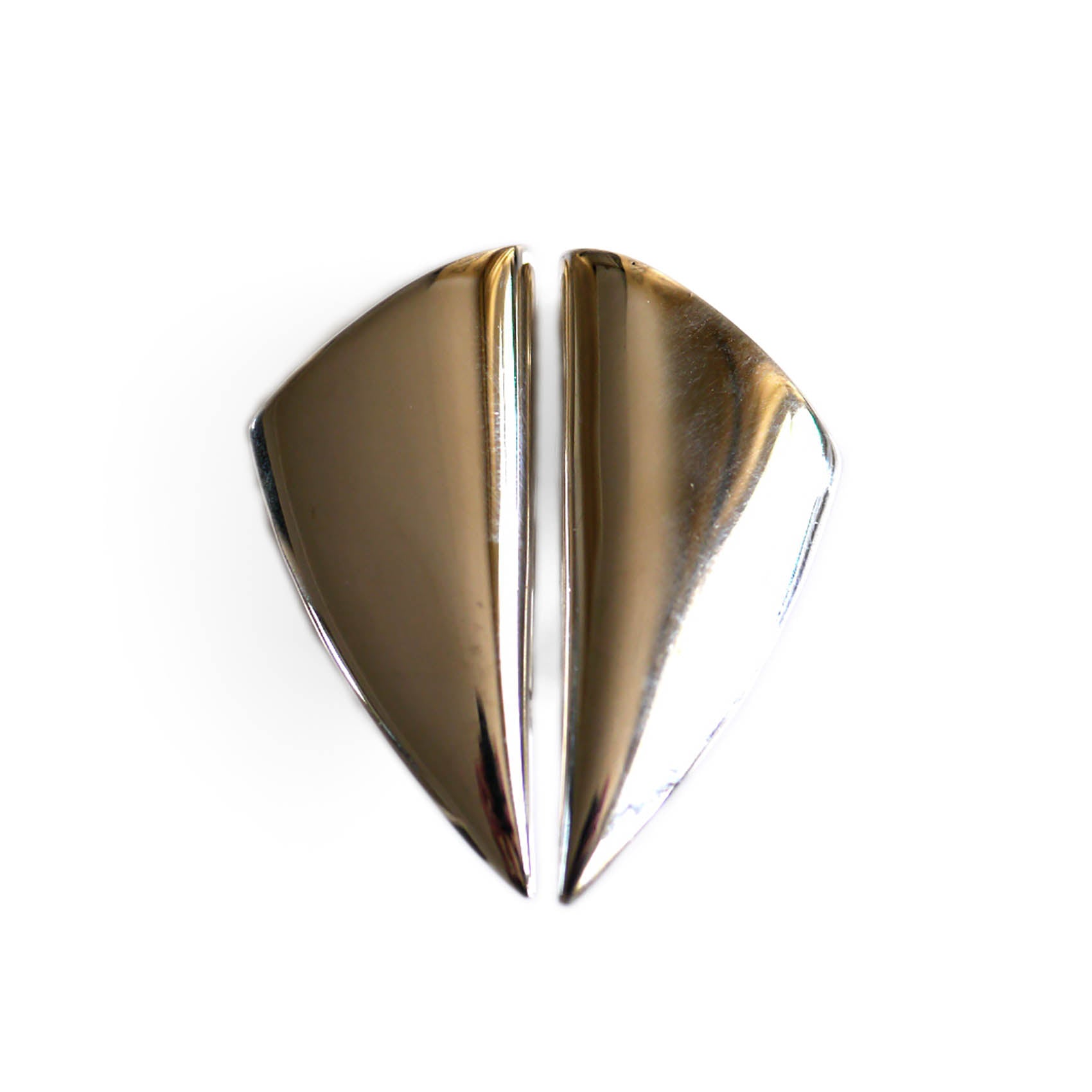 Vintage Earrings Silver Tusk