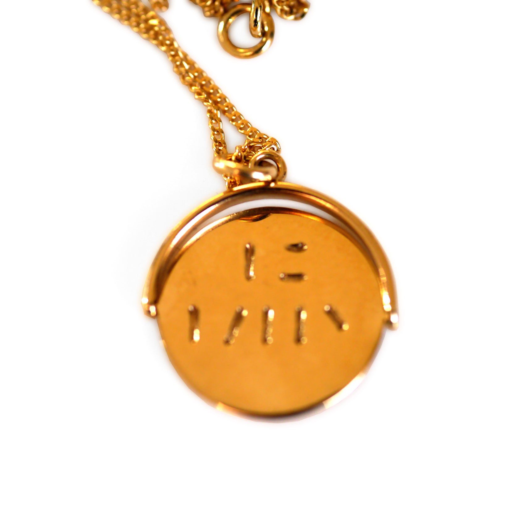 Gold Glorious Gold: Be Happy Icon Necklace