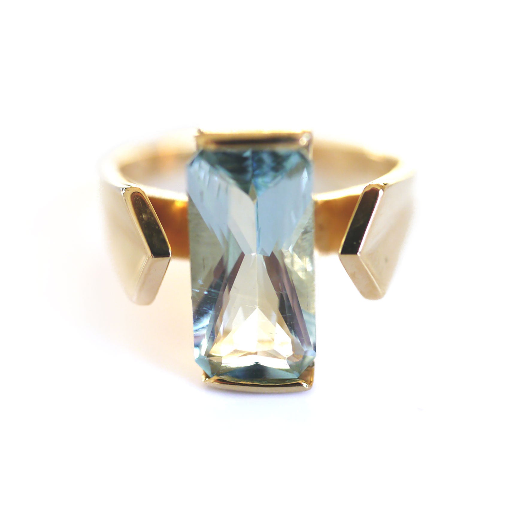 Astounding Aquamarine 1970s Sputnik Ring