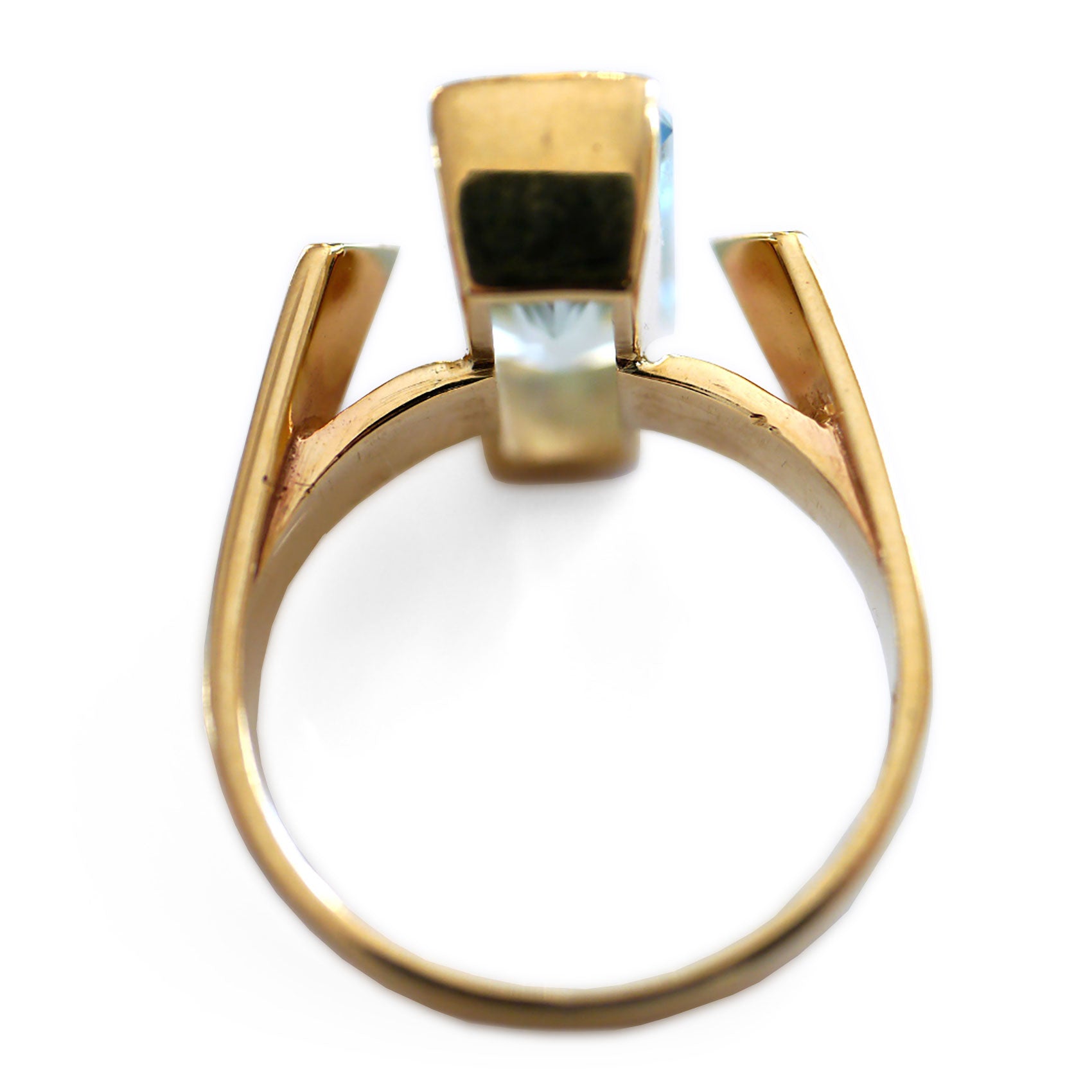 Astounding Aquamarine 1970s Sputnik Ring