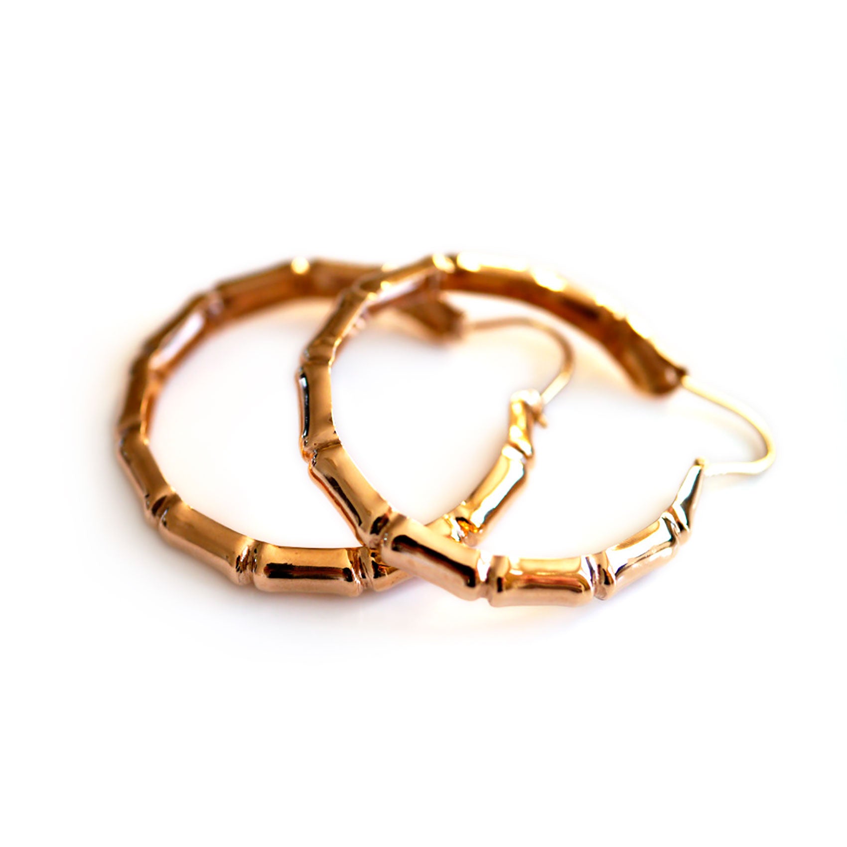 Gold Glorious Gold: Large 1977 Bamboo Hoops