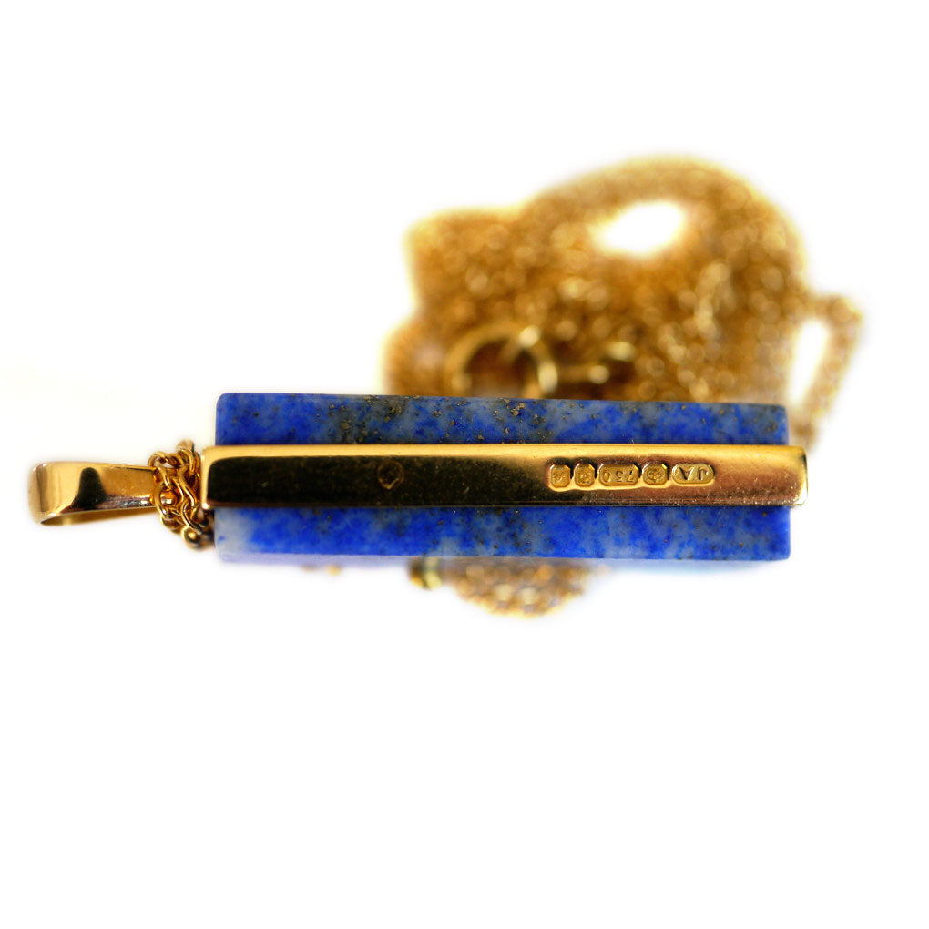 Vintage 1975 Dazzling Diamond and Lapis Lazuli Necklace