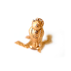 Animal Jewellery Vintage Gold 1960s Owl Necklace