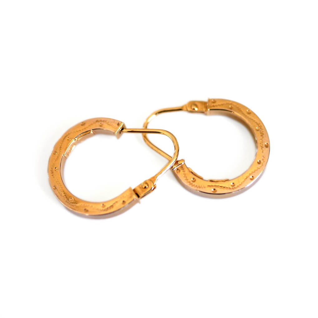 Gold Glorious Gold: Teeny Tiny Horseshoe Hoops