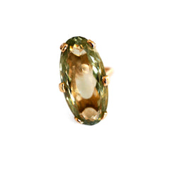 1960s Prasiolite Vintage Cocktail Ring