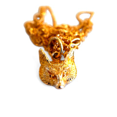 Vintage Gold Fox Necklace